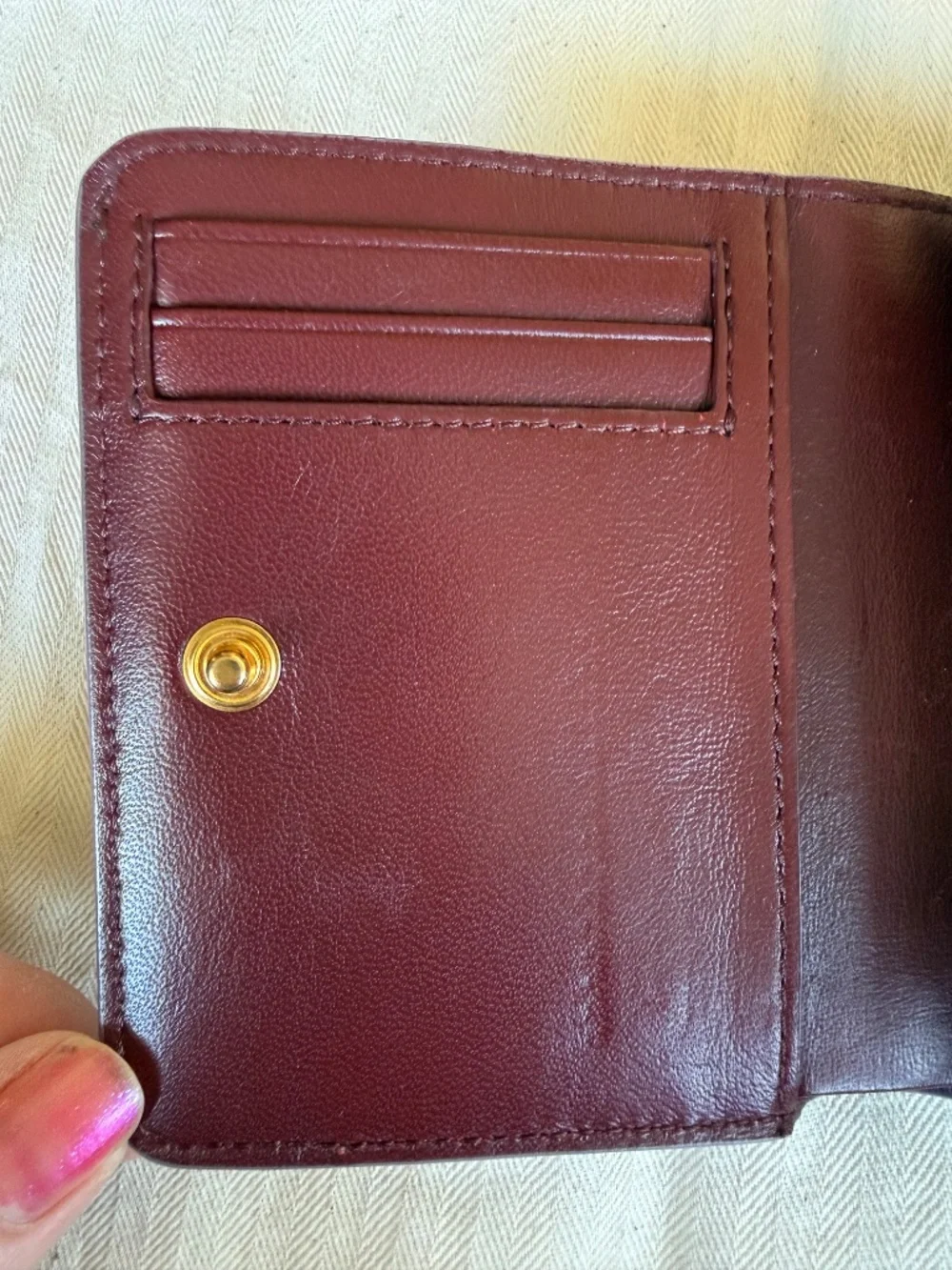 Mulberry - Small Continental French Purse - Purple Classic Grain